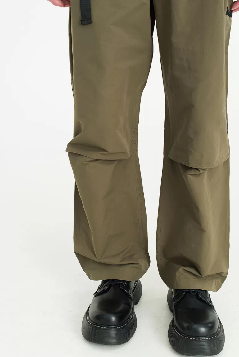 Men Olive Clothing Menswear | Belted Utility Pants, Khaki