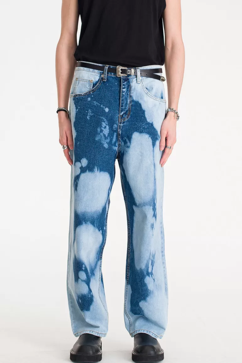 Men Olive Clothing Menswear | Bleach Jeans 02, Blue