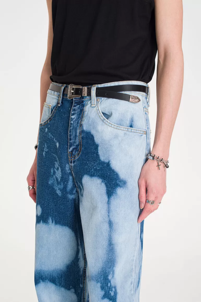 Men Olive Clothing Menswear | Bleach Jeans 02, Blue