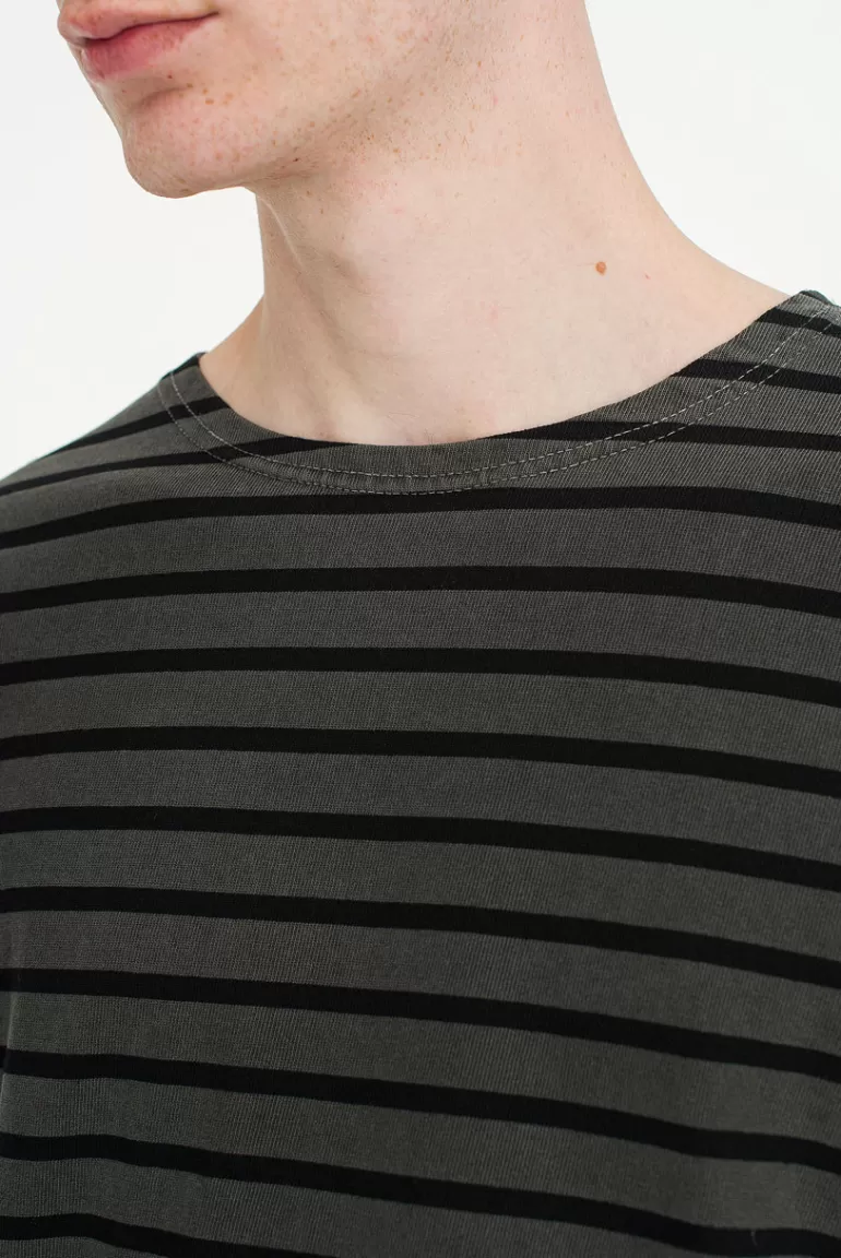 Men Olive Clothing Menswear | Boat Tee, Charcoal/Black