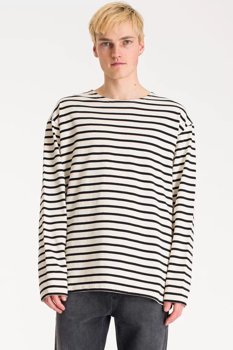 Men Olive Clothing Menswear | Boat Tee, Ivory/Black