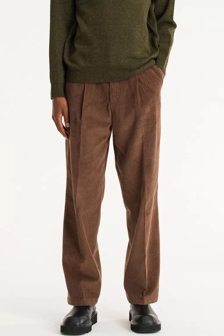 Men Olive Clothing Menswear | Chunky Cord Trousers, Brown