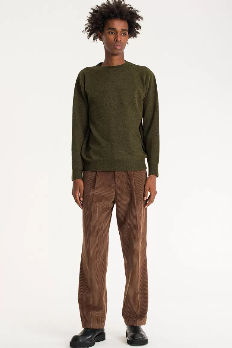 Men Olive Clothing Menswear | Chunky Cord Trousers, Brown