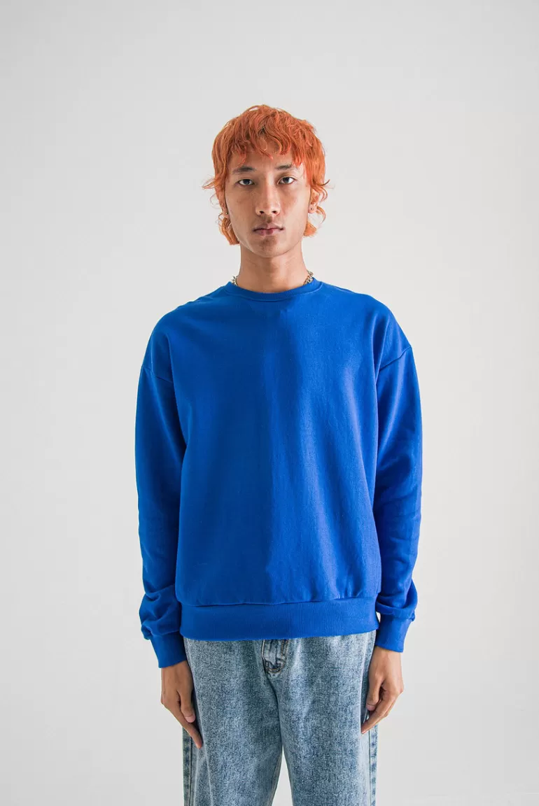 Men Olive Clothing Menswear | Classic Sweatshirt, Royal Blue