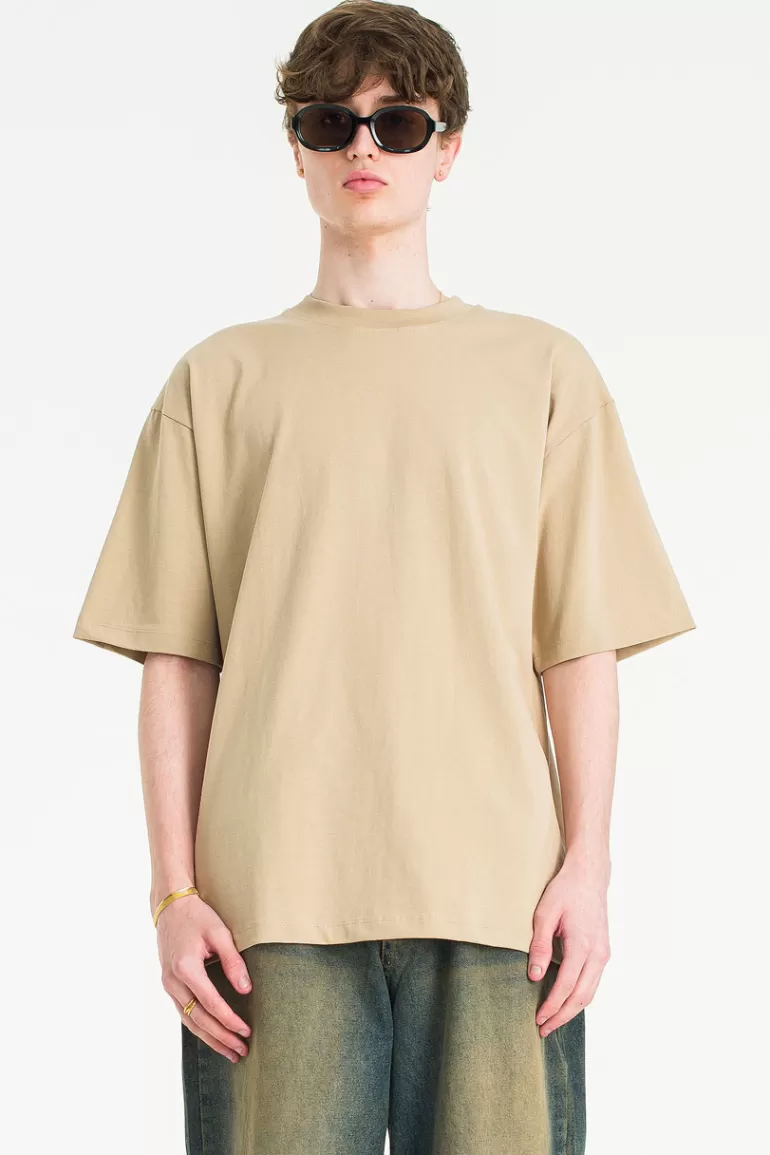 Men Olive Clothing Menswear | Core Tee, Beige