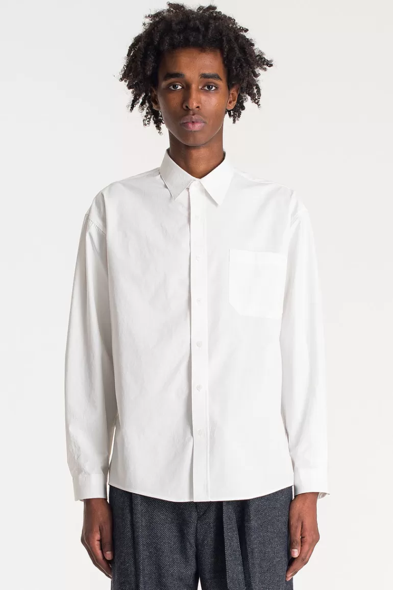 Men Olive Clothing Menswear | Cotton Shirt, White