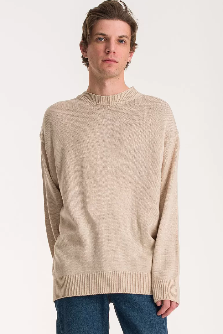 Men Olive Clothing Menswear | Crew-Neck Jumper, Oat