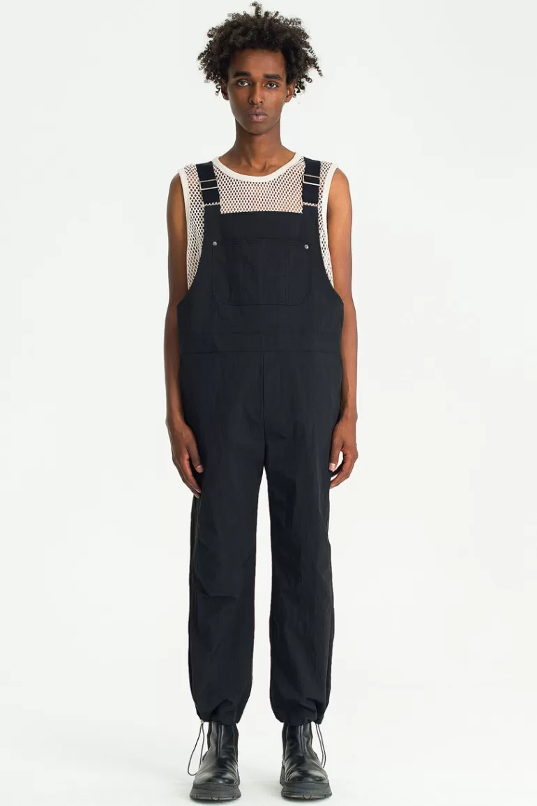 Men Olive Clothing Menswear | Cuffed Dungarees, Black