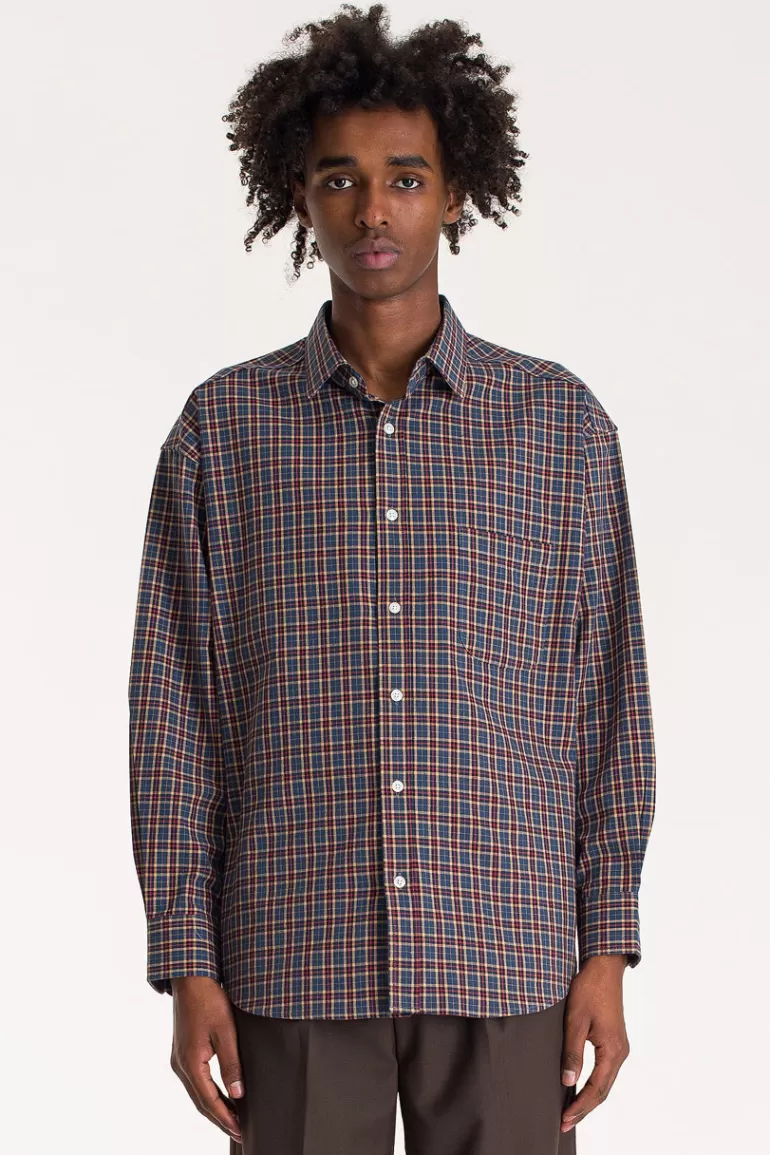 Men Olive Clothing Menswear | Dennis Plaid Shirt, Blue