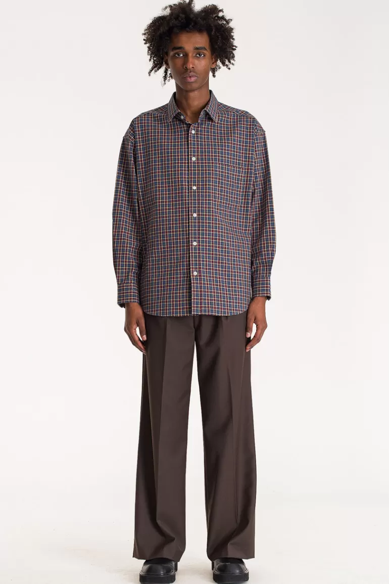 Men Olive Clothing Menswear | Dennis Plaid Shirt, Blue