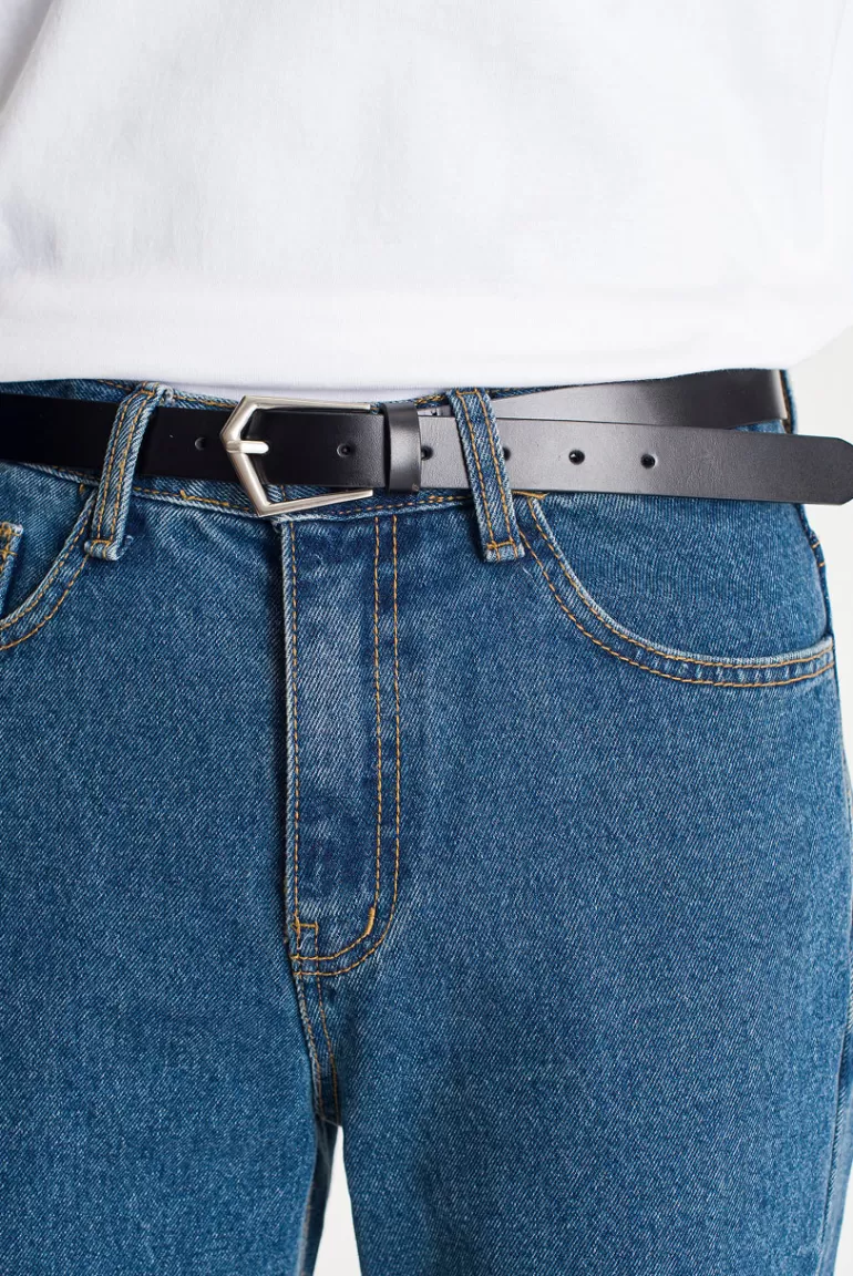 Men Olive Clothing Menswear | Distorted Belt, Black