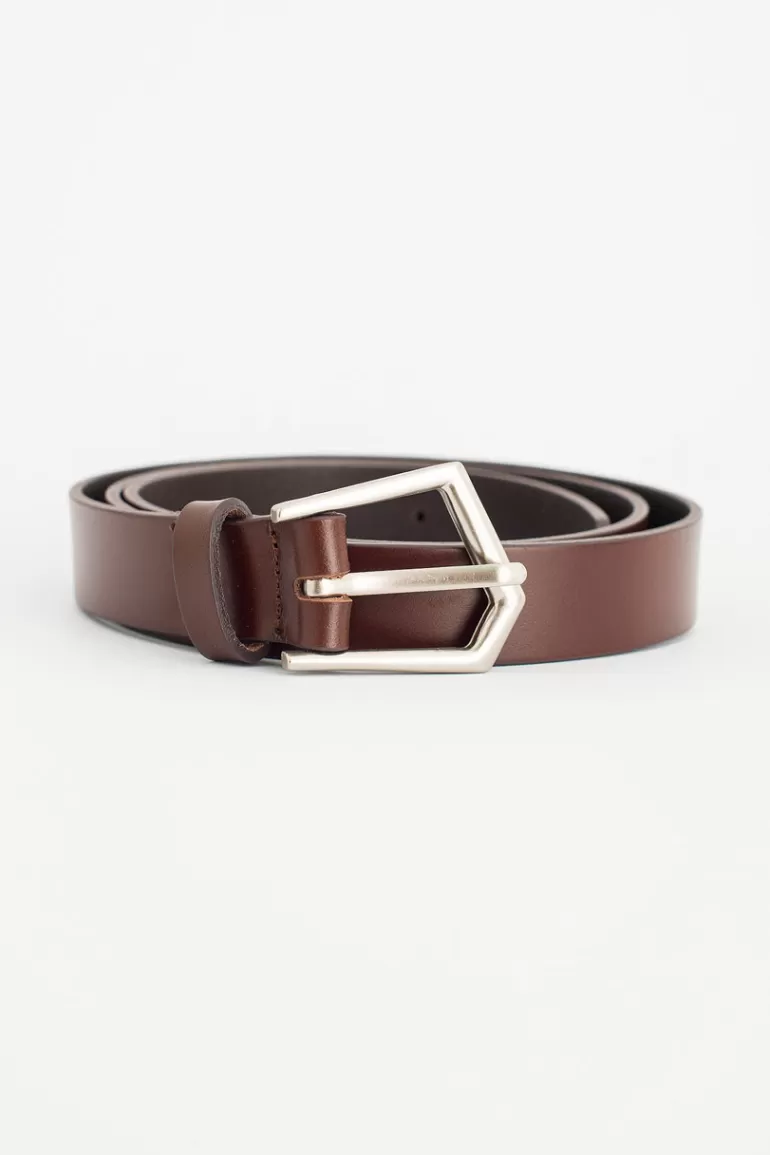 Men Olive Clothing Menswear | Distorted Belt, Dark Brown