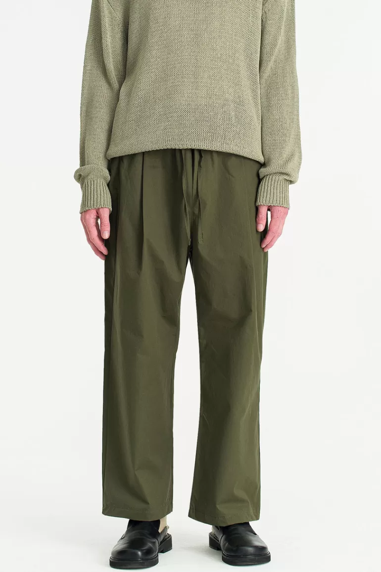 Men Olive Clothing Menswear | Everyday Drawstring Pants, Forest Green