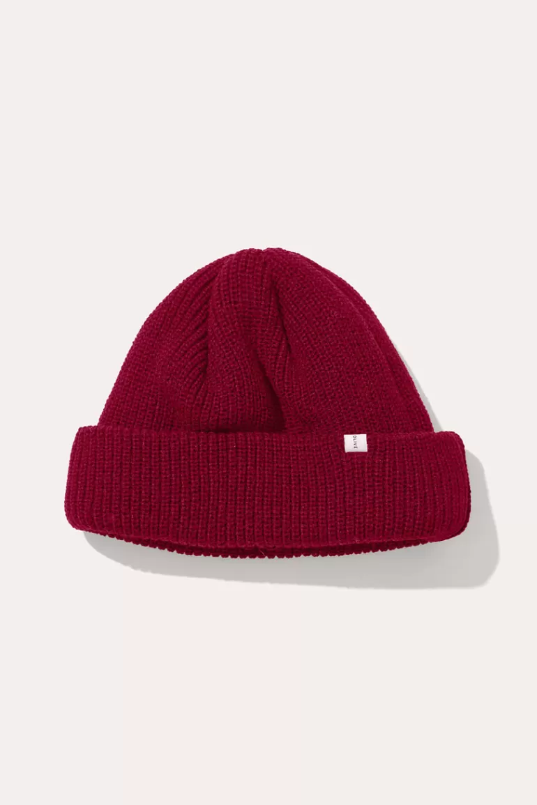 Men Olive Clothing Menswear | Fisherman Beanie, Cherry Red