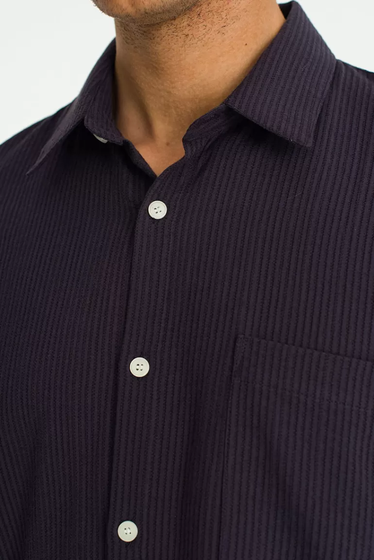 Men Olive Clothing Menswear | Hako Shirt, Navy