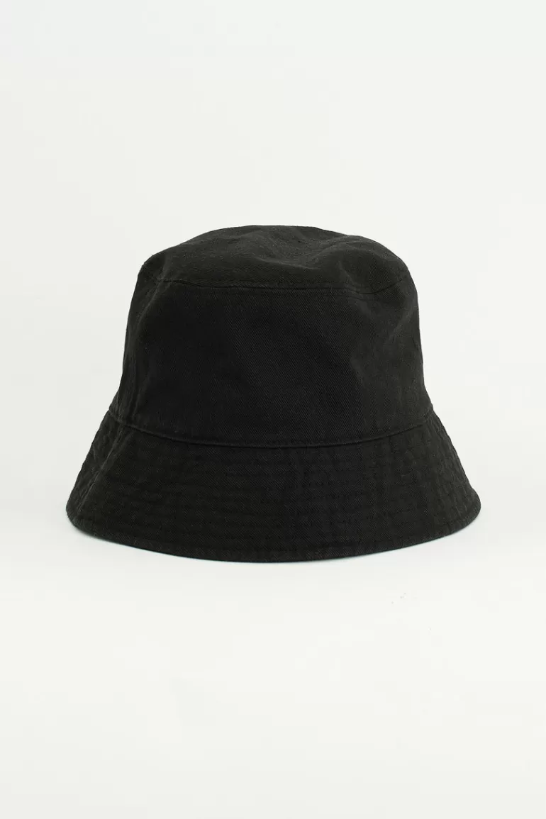 Men Olive Clothing Menswear | Haruka Twill Hat, Black