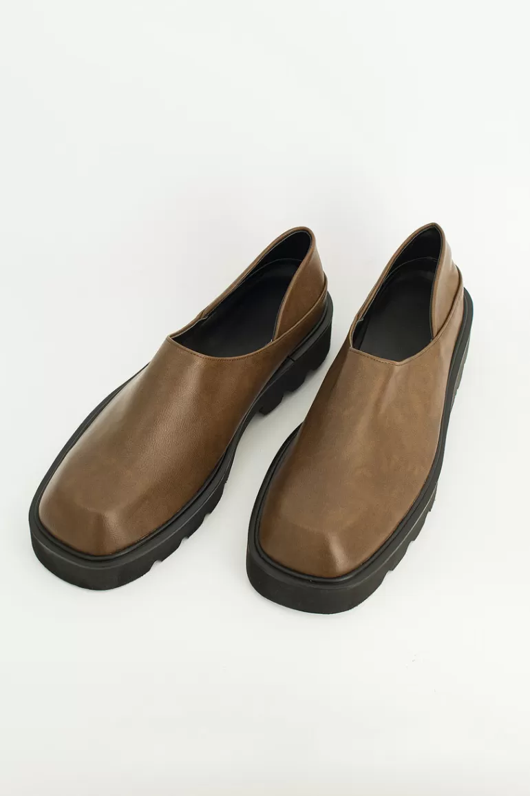 Men Olive Clothing Menswear | Holger Square-Toe Clog, Brown