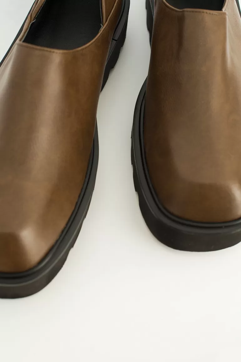 Men Olive Clothing Menswear | Holger Square-Toe Clog, Brown