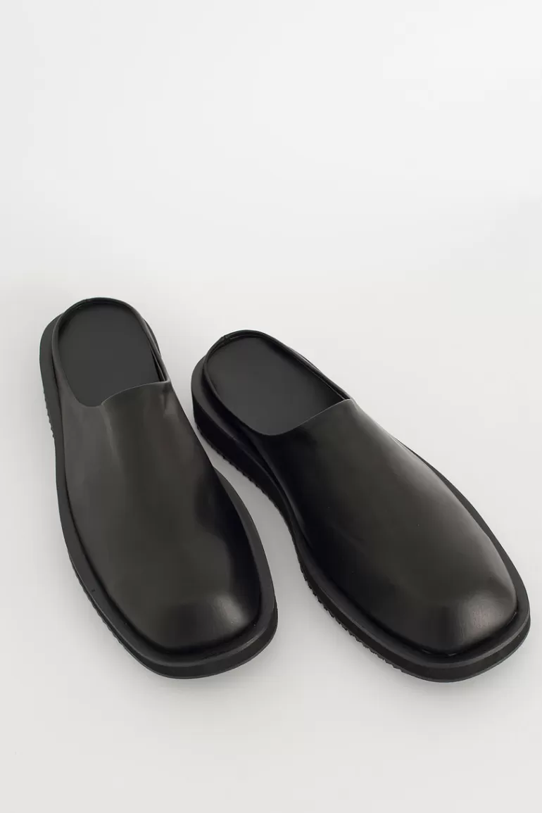 Men Olive Clothing Menswear | Holger Square-Toe Mules, Black