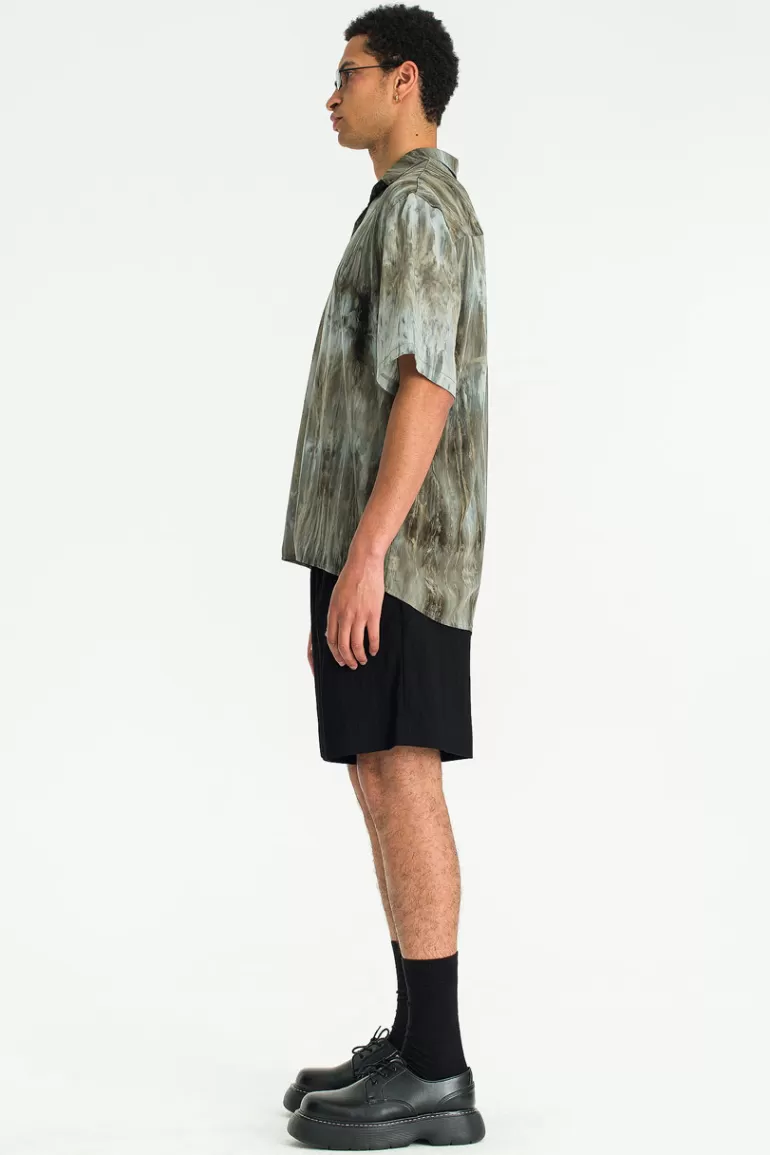 Men Olive Clothing Menswear | Lightweight Bermuda Shorts, Black