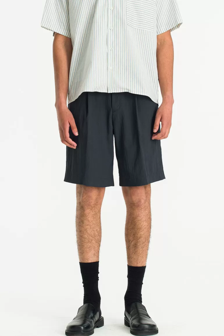 Men Olive Clothing Menswear | Lightweight Bermuda Shorts, Charcoal