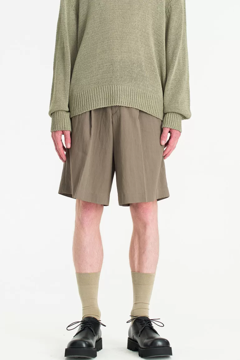 Men Olive Clothing Menswear | Lightweight Bermuda Shorts, Khaki