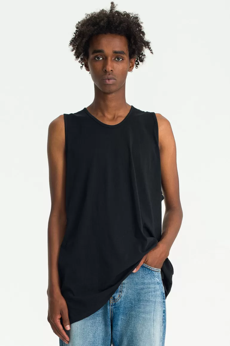 Men Olive Clothing Menswear | Organic Oversized Vest, Black