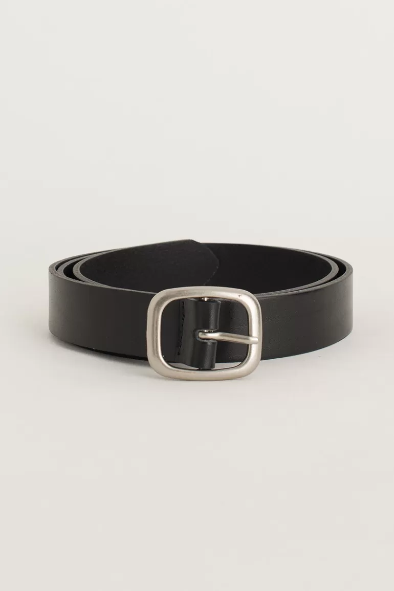 Men Olive Clothing Menswear | Oval Belt, Black