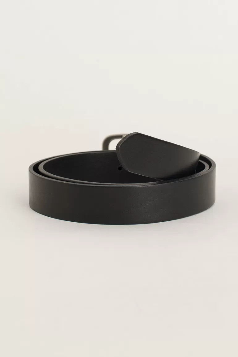 Men Olive Clothing Menswear | Oval Belt, Black