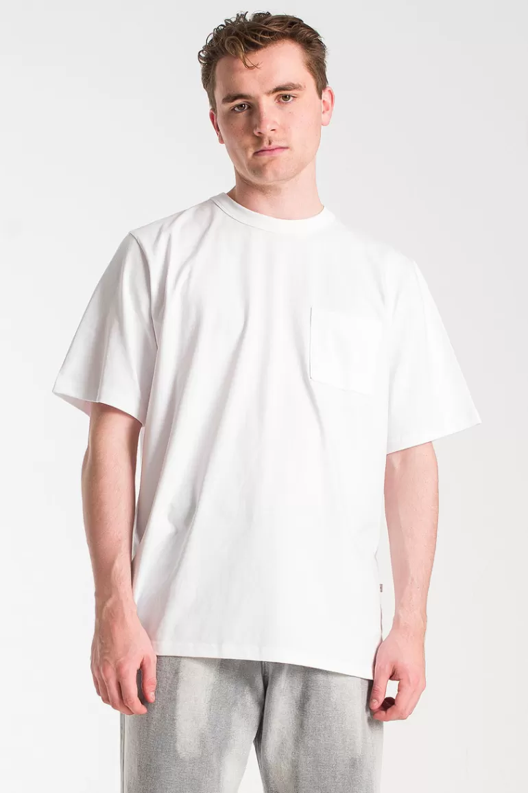 Men Olive Clothing Menswear | Pocket Short Sleeve Tee, White