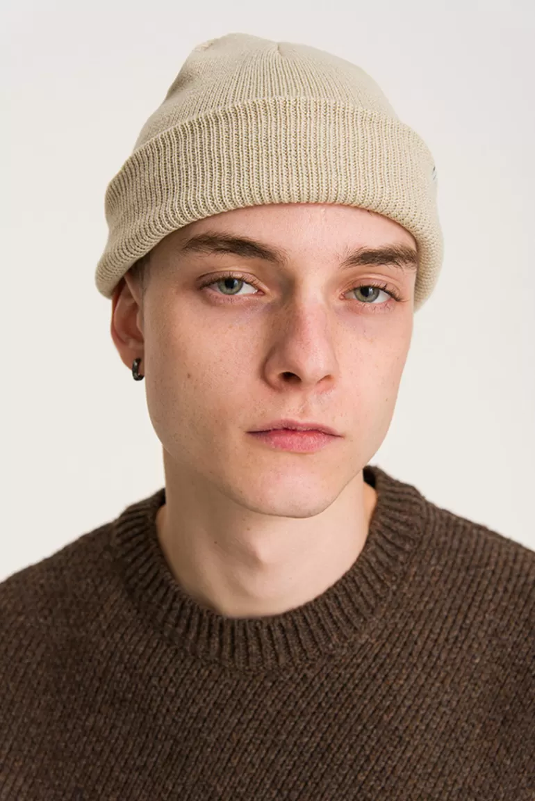 Men Olive Clothing Menswear | Simple Beanie, Ivory