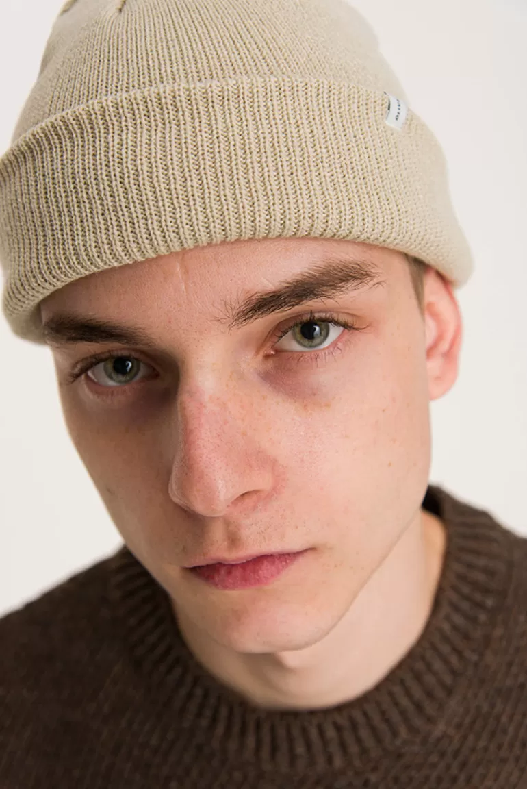 Men Olive Clothing Menswear | Simple Beanie, Ivory