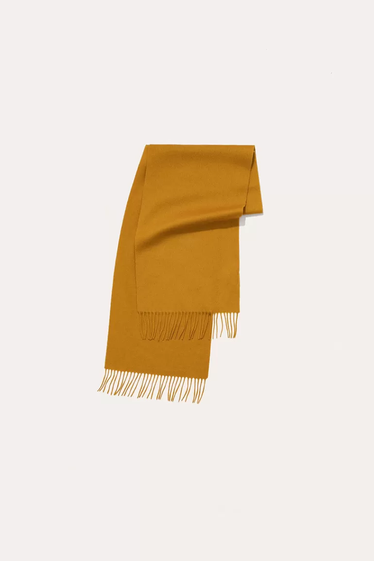 Men Olive Clothing Menswear | Small Wool Scarf, Mustard