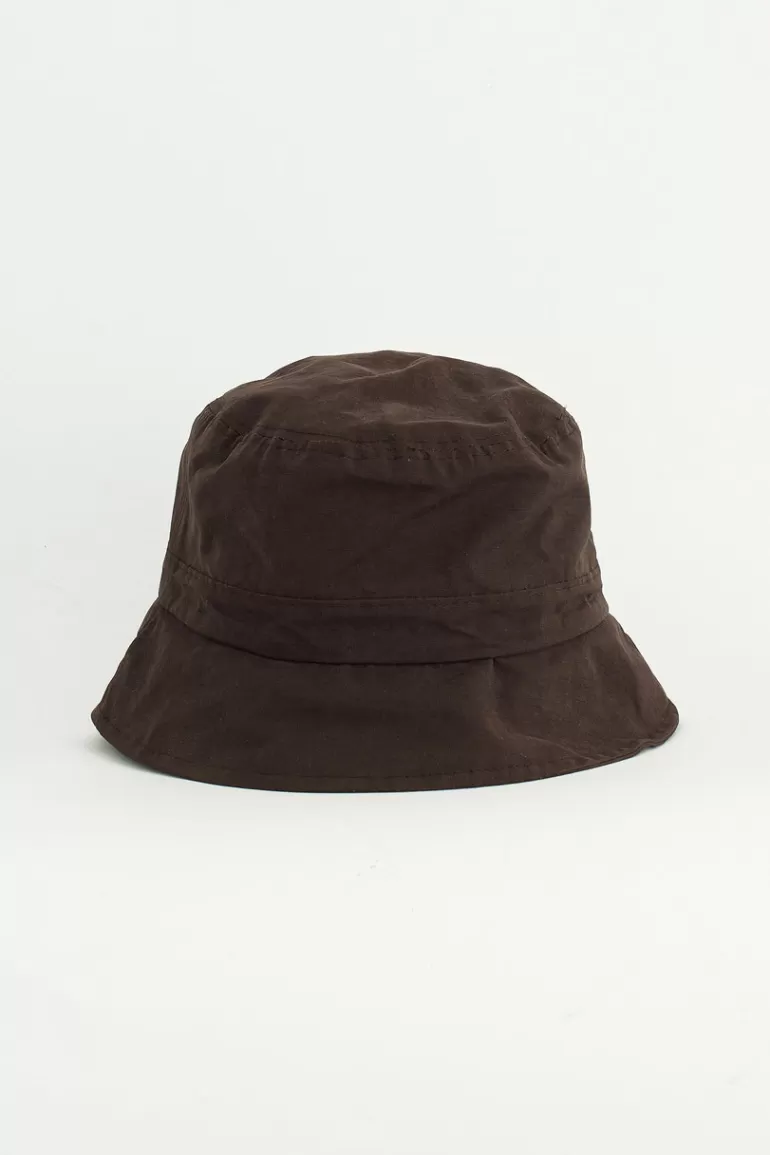 Men Olive Clothing Menswear | Soft-Touch Bucket Hat, Charcoal