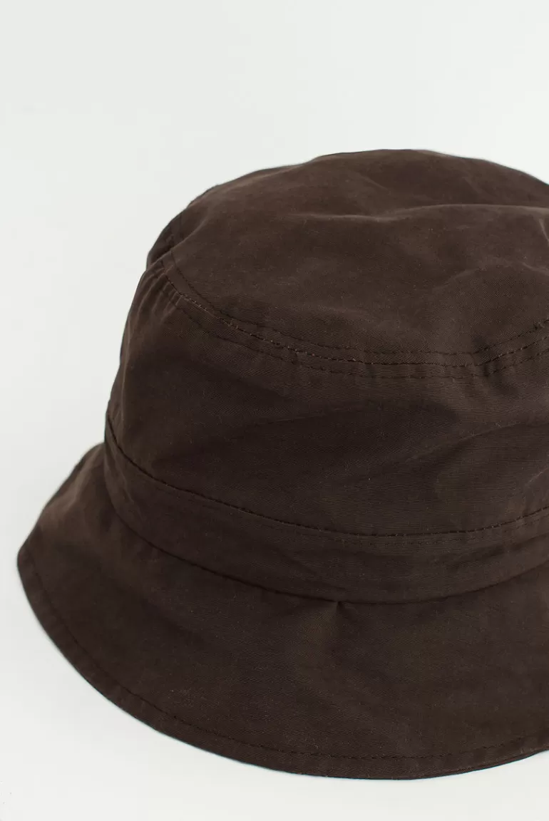 Men Olive Clothing Menswear | Soft-Touch Bucket Hat, Charcoal