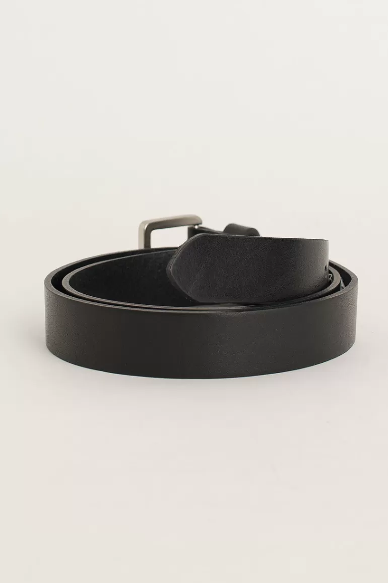 Men Olive Clothing Menswear | Square Belt, Black