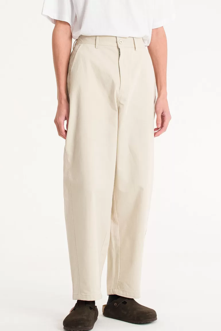 Men Olive Clothing Menswear | Tapered Banding Pants, Ivory