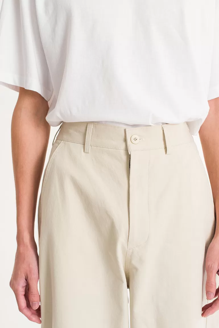 Men Olive Clothing Menswear | Tapered Banding Pants, Ivory