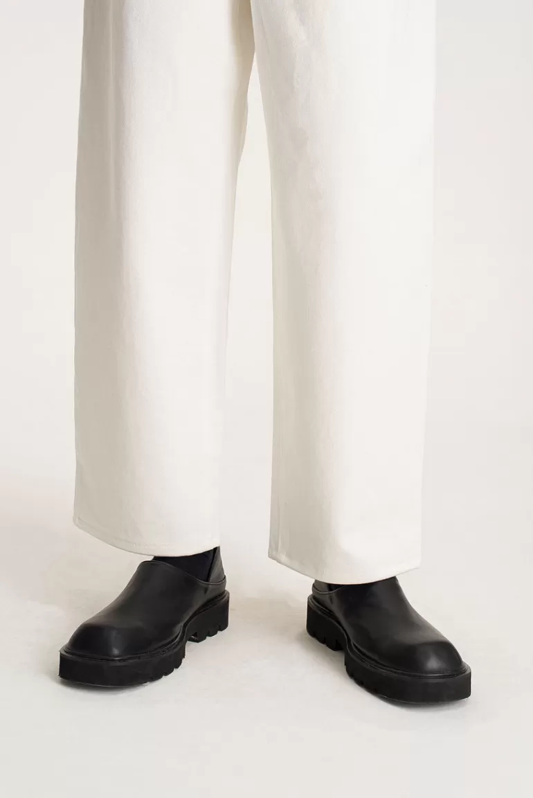 Men Olive Clothing Menswear | Volume Twill Pants, White