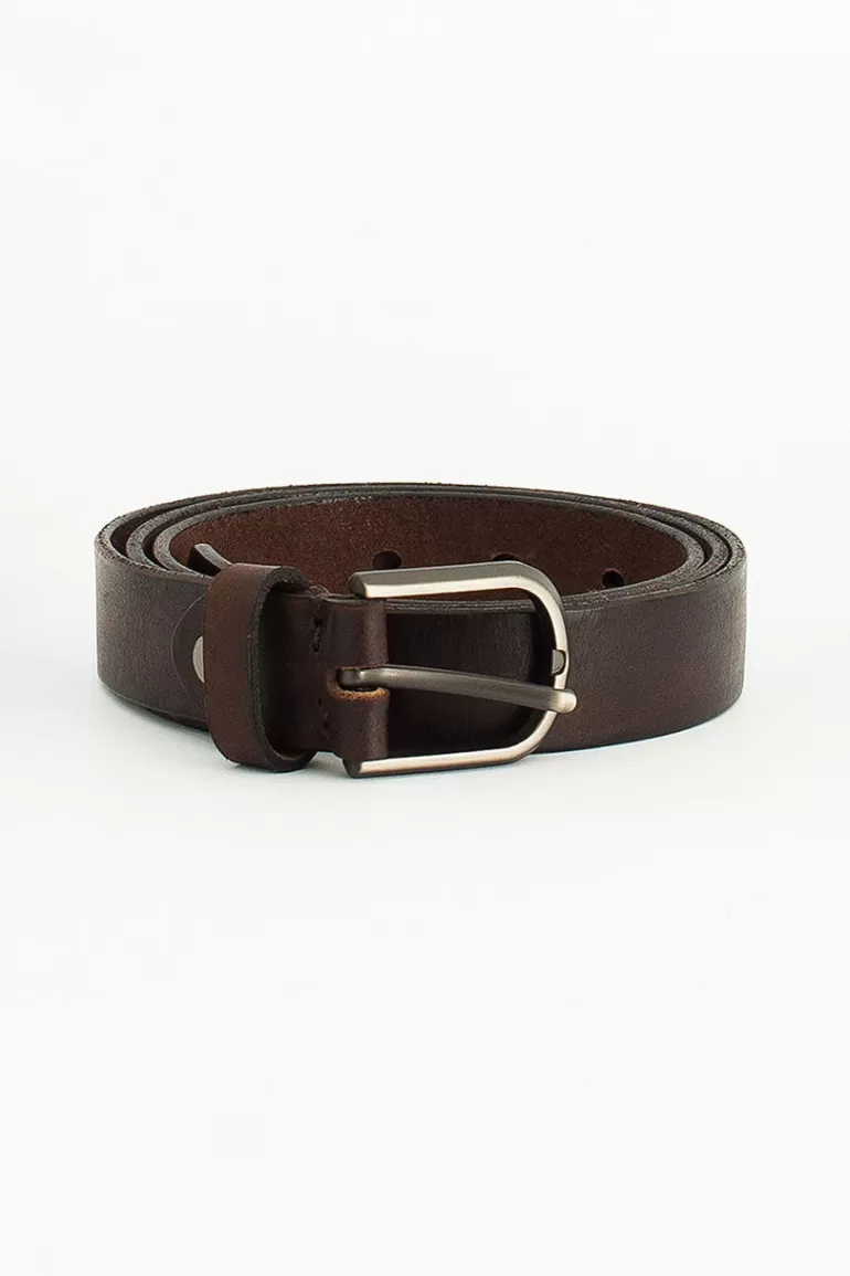 Men Olive Clothing Menswear | Weathered Belt, Brown