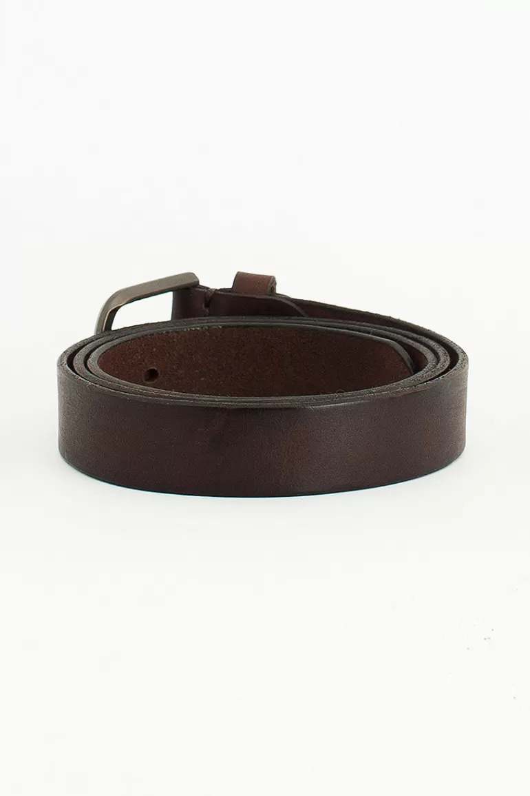 Men Olive Clothing Menswear | Weathered Belt, Brown