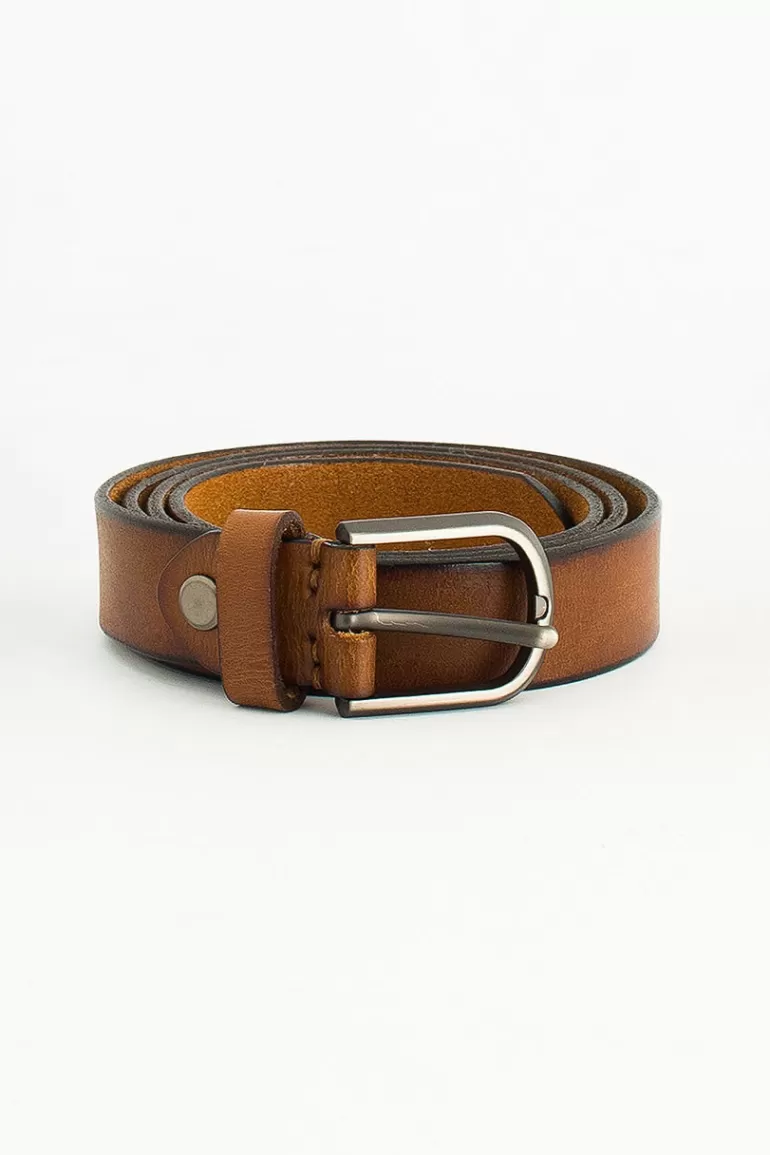 Men Olive Clothing Menswear | Weathered Belt, Tan