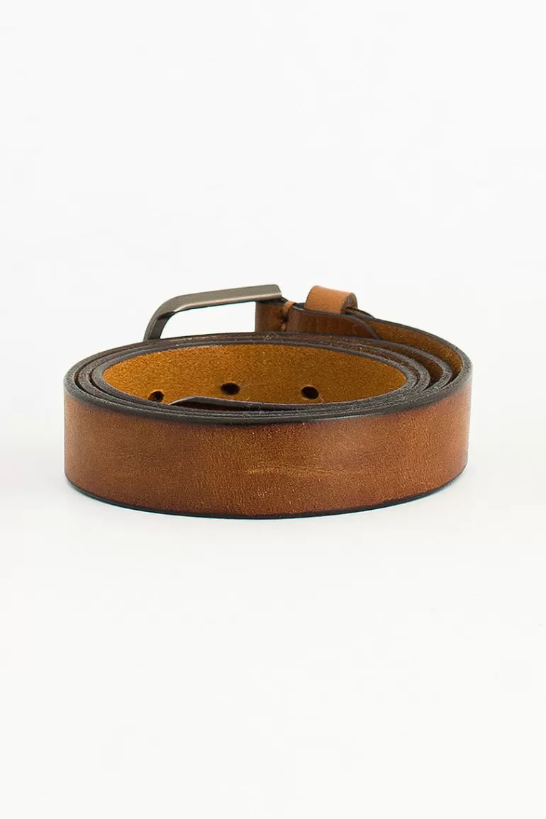 Men Olive Clothing Menswear | Weathered Belt, Tan