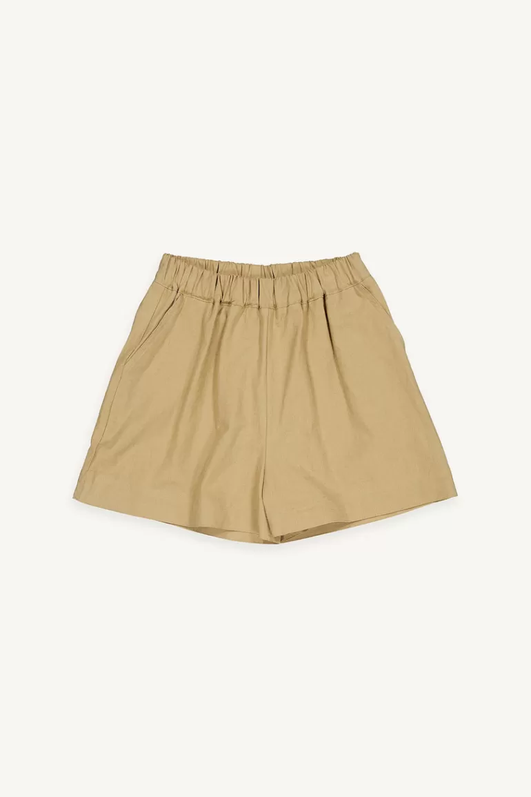 Women Olive Clothing Mina Linen Short, Brown