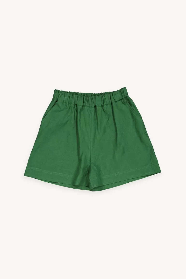 Women Olive Clothing Mina Linen Short, Green