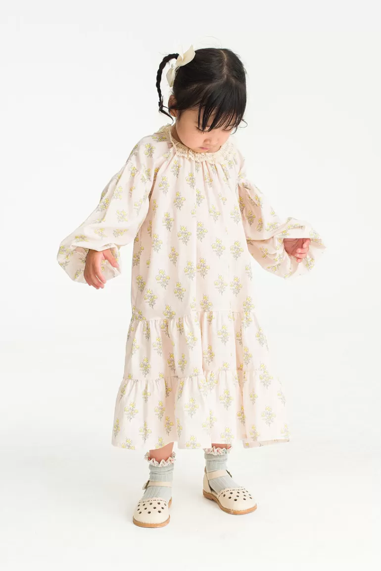 Kids Olive Clothing Mini Olive | Banksian Rose Print Dress, Pink