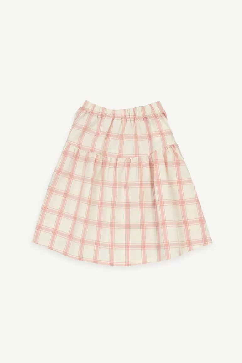 Kids Olive Clothing Mini Olive | Check Mid Length Band Skirt, Pink