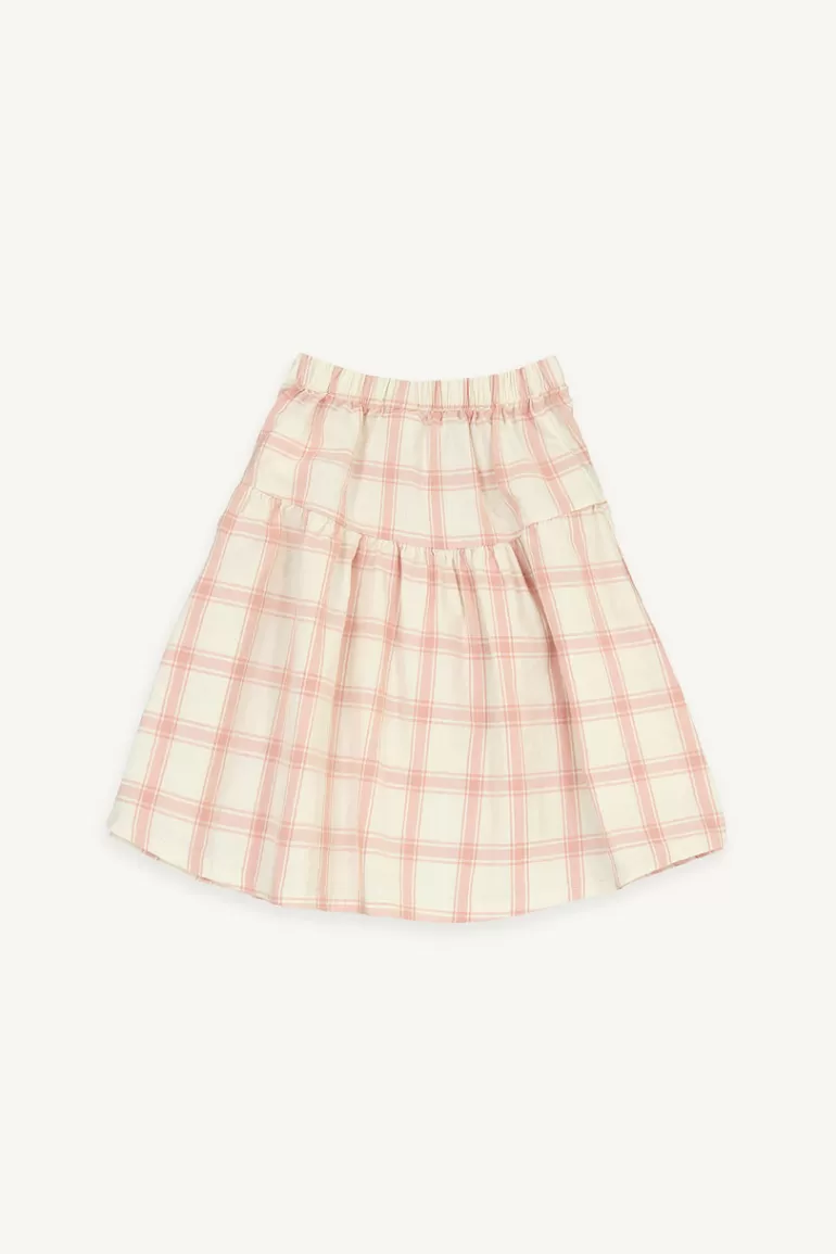 Kids Olive Clothing Mini Olive | Check Mid Length Band Skirt, Pink