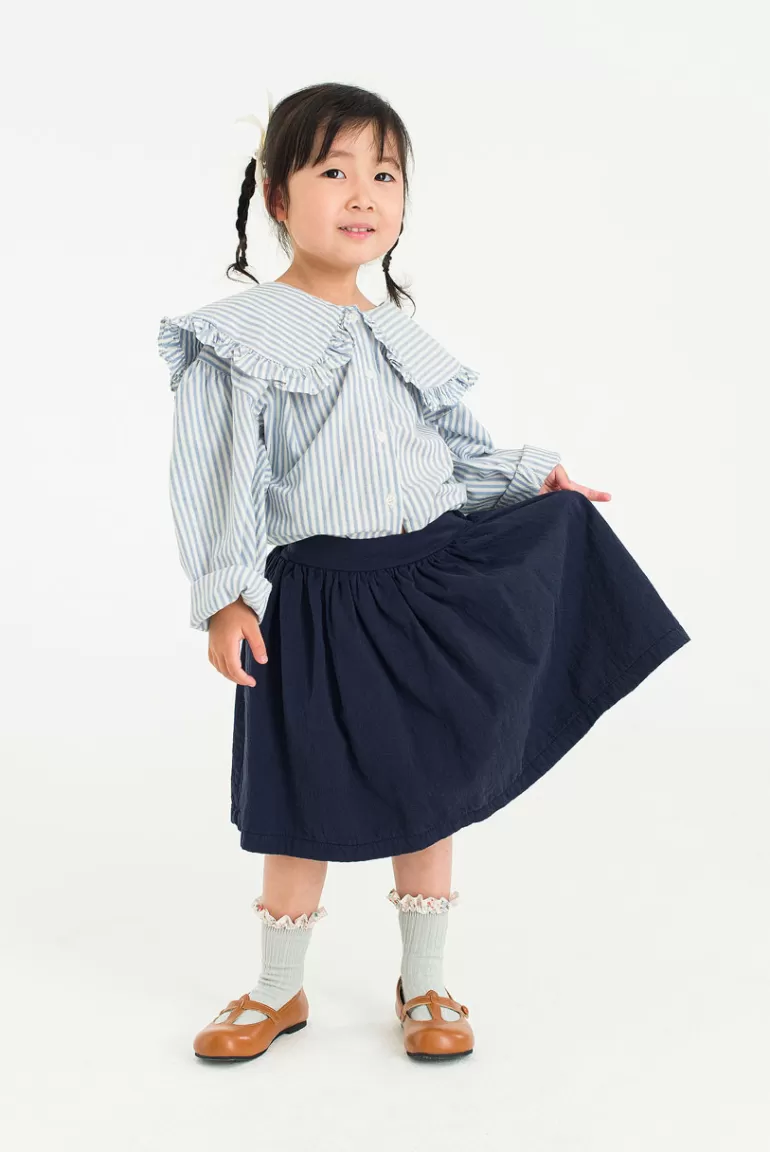 Kids Olive Clothing Mini Olive | Cotton Mini Skirt, Navy