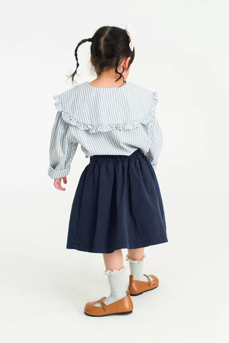 Kids Olive Clothing Mini Olive | Cotton Mini Skirt, Navy